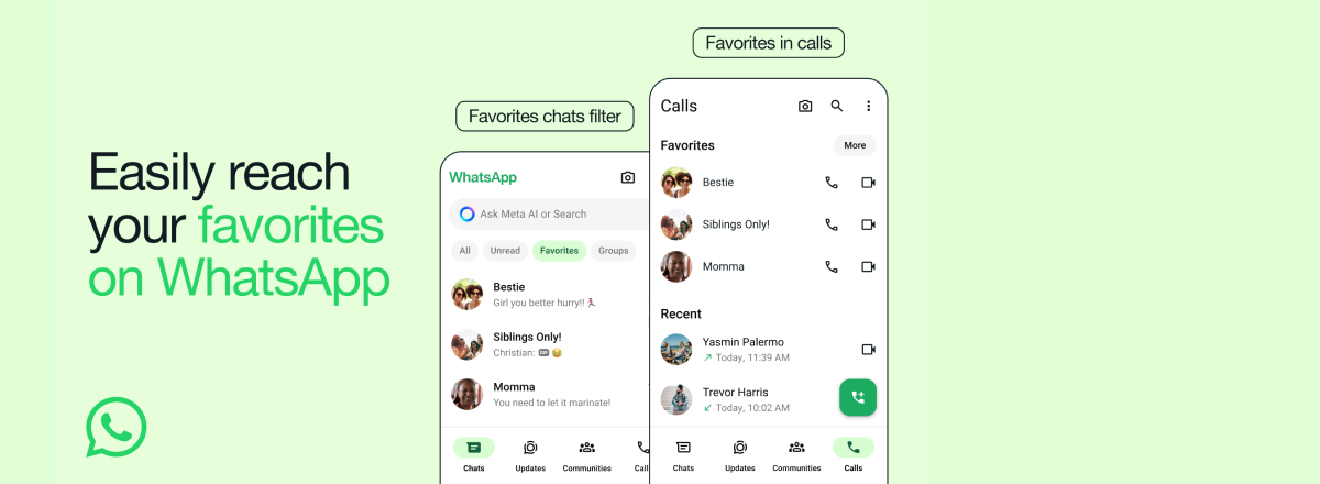 WhatsApp Introduces 'Favorites' for Easy Access to Key Contacts and Groups