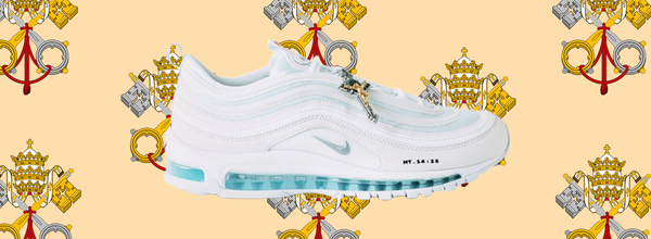 The Road to Heaven Can Be Walked in These Sneakers. Designers Created “Jesus Shoes”: Nike Air Max + Crucifix + Holy Water = Divine Grace
